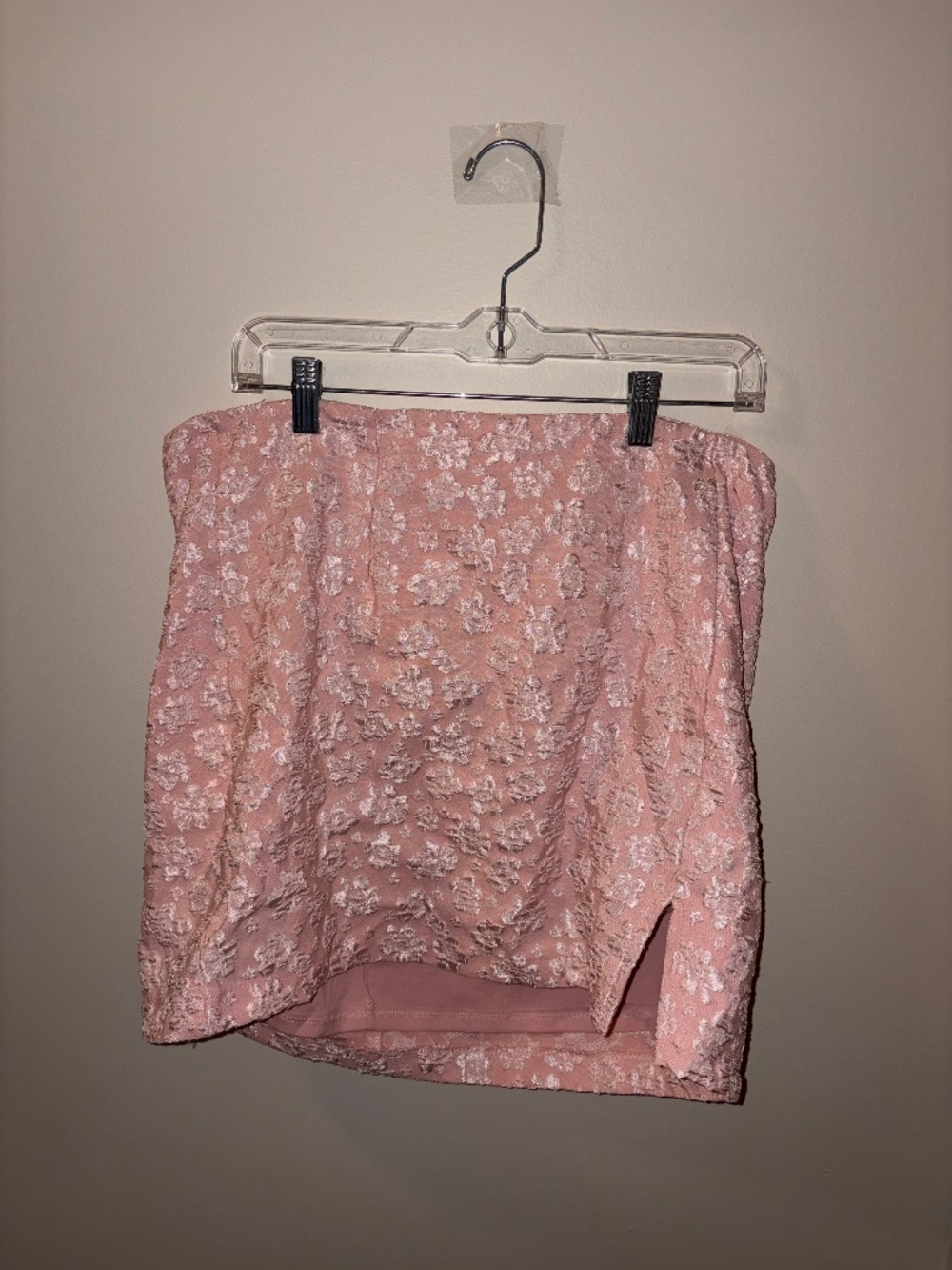 Wild Fable Pink and White Floral Mini Skirt with Slit